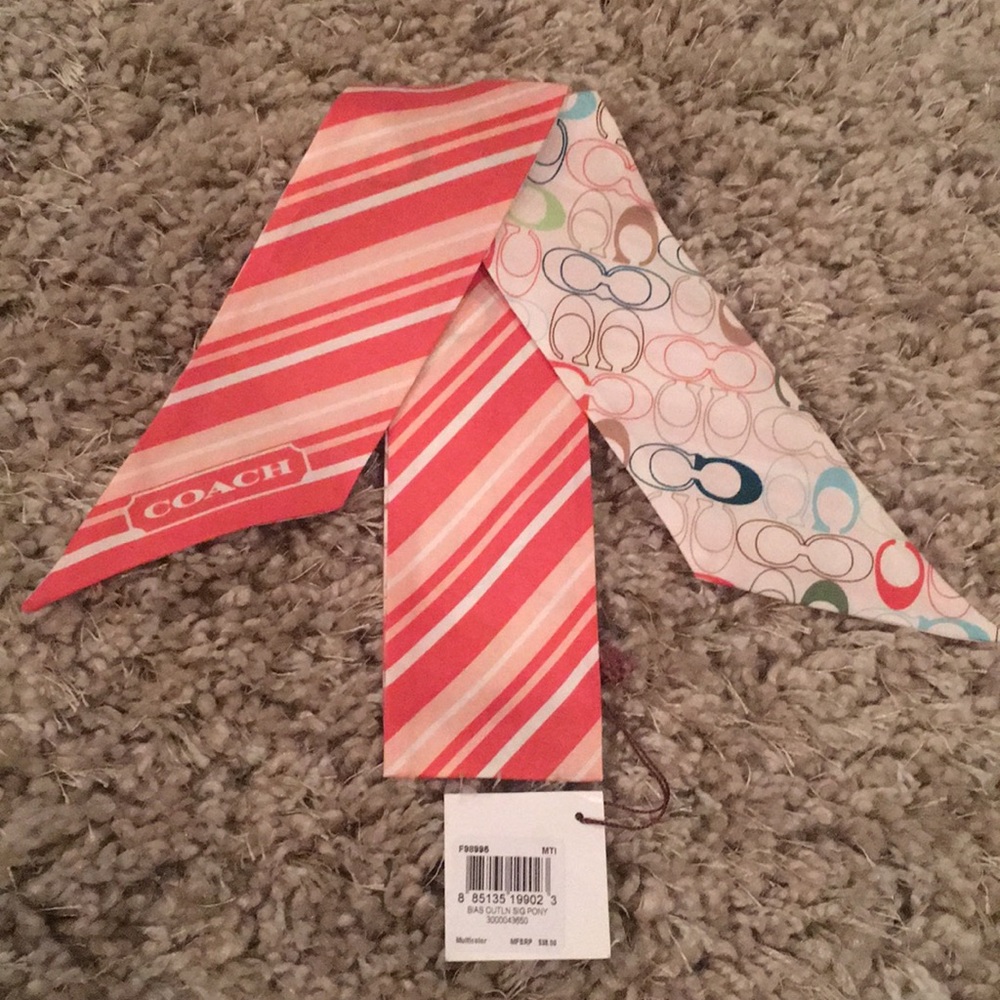 Coach Signature Silk Ponytail Scarf